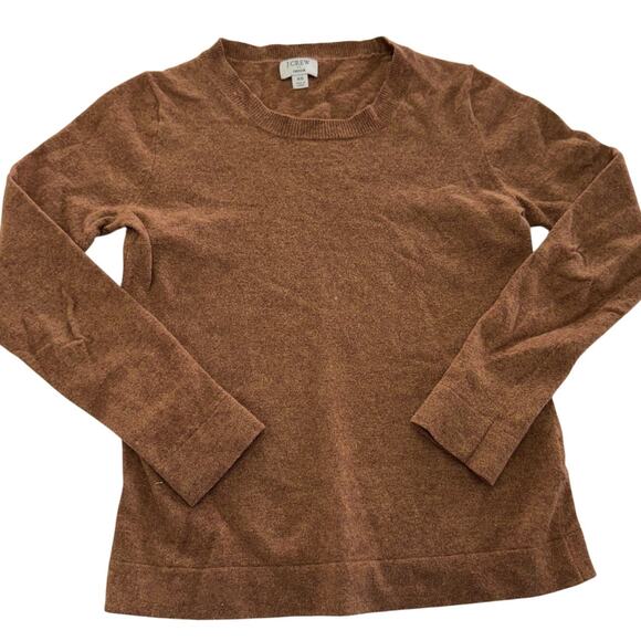 J.Crew Sweater Womens XX Small Brown Teddie Knit Cotton Wool Blend - Picture 2 of 8
